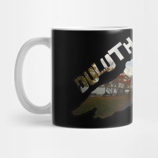 Lake Superior Outline (Duluth's Lakewalk in Fall) Mug